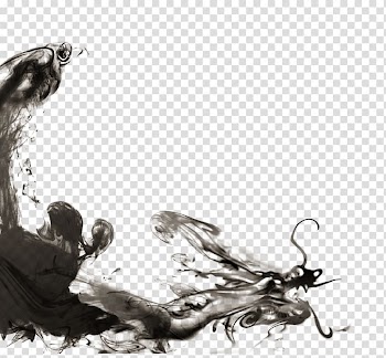 Black and grey smoke illustration, Greater China Chinese dragon Ink, Chinese Dragon Ink transparent background PNG clipart