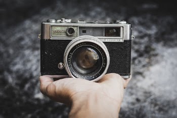 Black and Grey Yashica Camera