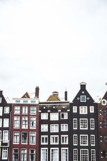 black and maroon buildings