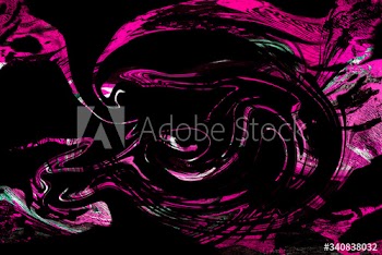 Black and pink fluid art marbling paint textured background