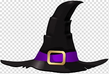 Black and purple witch hat art, Halloween Witch hat , Halloween Witch Hat transparent background PNG clipart