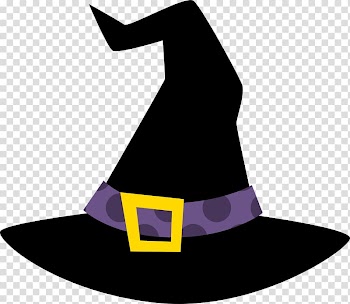 Black and purple witch hat illustration, Witch hat Witchcraft , Witches Hat transparent background PNG clipart