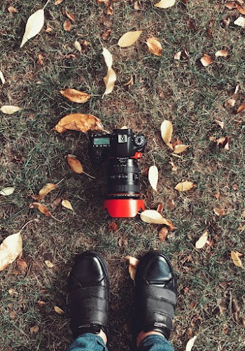 Black and Red Dslr Camera