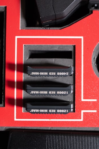 Black and Red Game Console