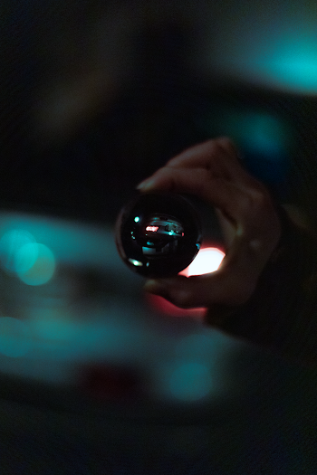 Black and Red Led Light