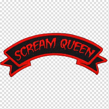 , black and red scream queen ribbon transparent background PNG clipart