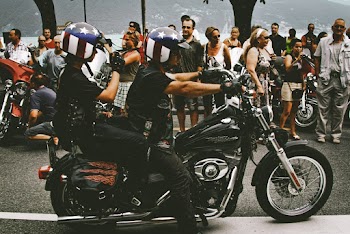 Black and Red Touring Motorcycle