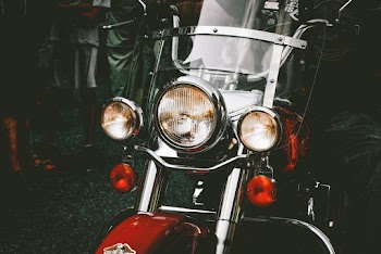 Black and Red Touring Motorcycle