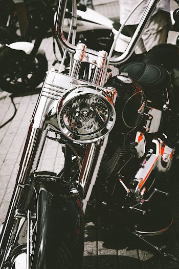 Black and Red Touring Motorcycle