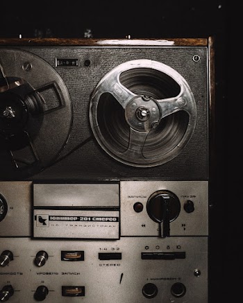 Black and Silver Cassette Player