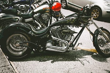 Black And Silver Cruiser Motorcycle