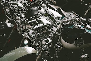 Black and Silver Touring Motorcycle