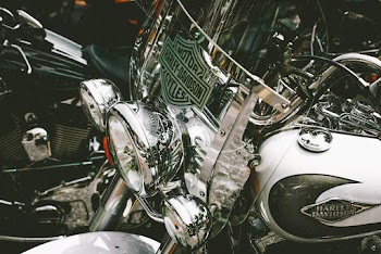 Black and Silver Touring Motorcycle