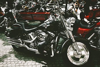 Black And Silver Touring Motorcycle