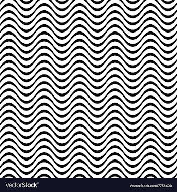 Black and white 3D seamless wave pattern vector image