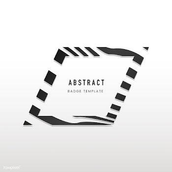 Black and white abstract badge vector | Free stock vector - 538111