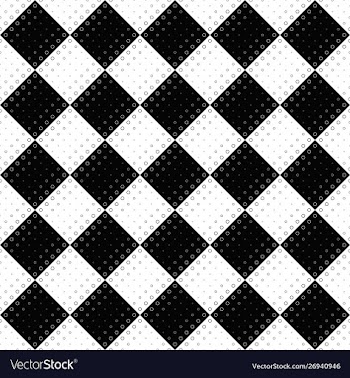 Black and white abstract circle pattern background vector image