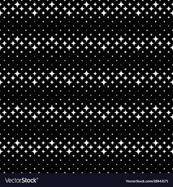 Black and white abstract curved star pattern vector image