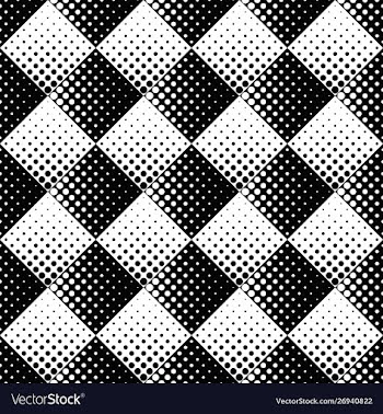 Black and white abstract dot pattern background vector image