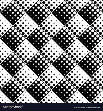 Black and white abstract geometrical dot pattern vector image