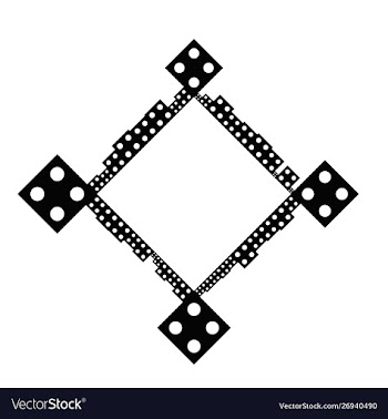 Black and white abstract geometrical minimal dot vector image