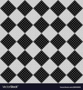 Black and white abstract geometrical ring pattern vector image