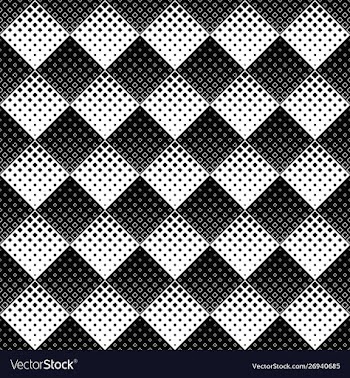 Black and white abstract geometrical square vector image