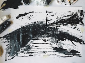 Black And White Abstract Painting