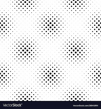 Black and white abstract seamless dot pattern vector image