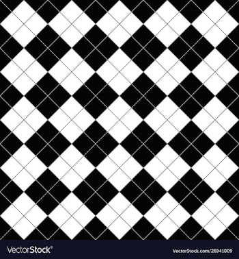 Black and white abstract seamless square pattern vector image