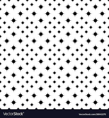 Black and white abstract seamless star pattern vector image