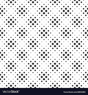 Black and white abstract seamless star pattern vector image
