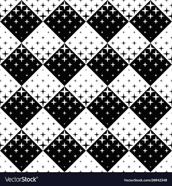 Black and white abstract seamless star pattern vector image