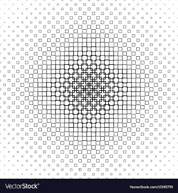 Black and white abstract square pattern background vector image