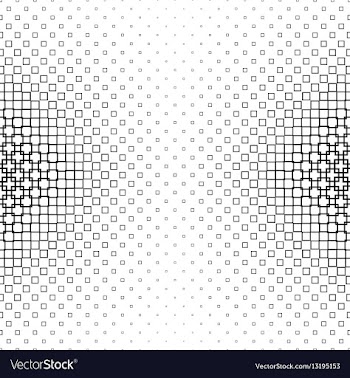 Black and white abstract square pattern vector image