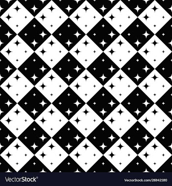 Black and white abstract star pattern background vector image