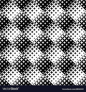 Black and white abstract star pattern background vector image