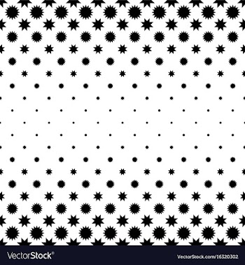 Black and white abstract star pattern vector image