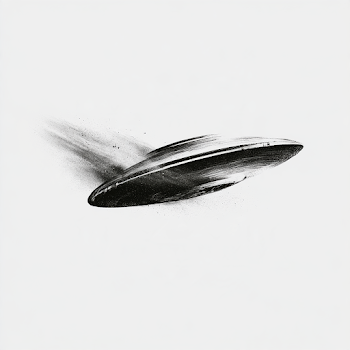 Black and White Alien Spaceship