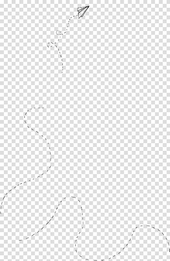 Black and white Angle Point Pattern, Paper airplane painted dotted line transparent background PNG clipart