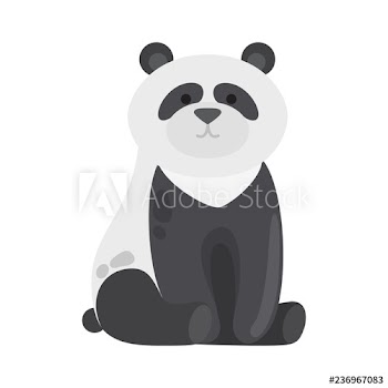 Black and white animal panda bear