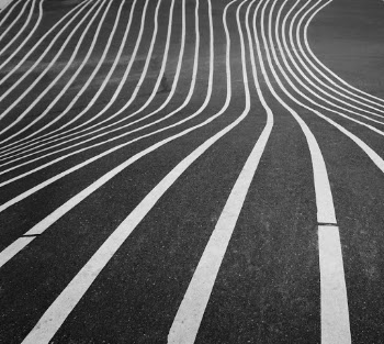 Black and White Asphalt Road