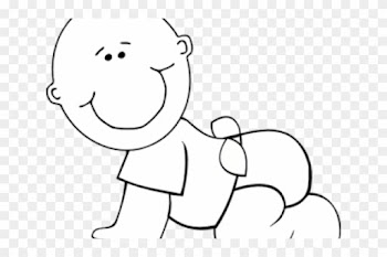 Black And White Baby Clipart - Baby Boy Clip Art