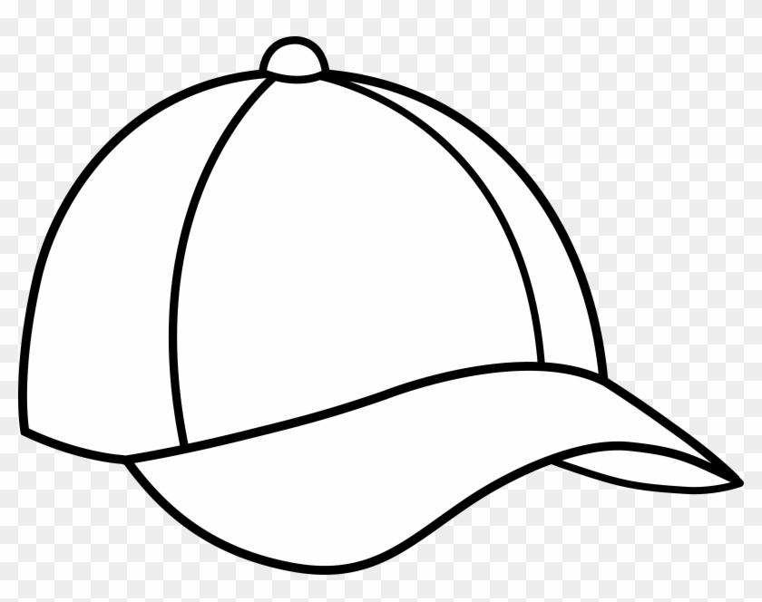 Black And White Baseball Cap Clip Art - Cap Black And White