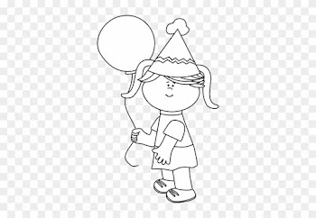 Black And White Birthday Girl - Girl Skirt Clipart Black And White