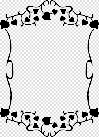 Black and white , black frame transparent background PNG clipart