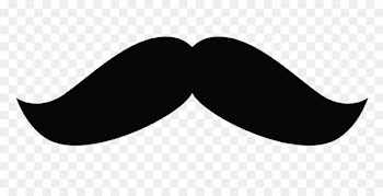 Black and white Brand - Mustache 