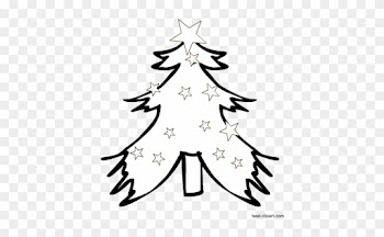 Black And White Christmas Tree Clip Art - Christmas Tree
