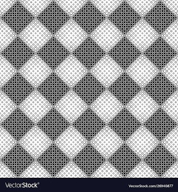 Black and white circle pattern background design vector image