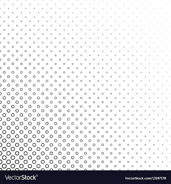 Black and white circle pattern background vector image